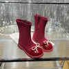 Stiefel Mädchen 2023 Winter Kleinkind Kinder Mode Chelsea Prinzessin Mittlere Wade Kinder Bowtie Schuhe Marke Warme Pelz Weiche Sohle 231204