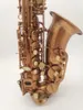 Högklassig antikfinish EB E-flat Alto Saxofon Sax Shell Key Carve Mönster Trävind Instrument med fall Övriga Aeccessaries