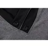 Męskie garnitury a2943 szczupły krótkie rękawowe patchwork v bawełniany czarny t -koszulka menu
