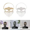 Eyeglasses chains Masquerade Face Chain Tassels Headpiece Jewelry Rhinestone Adjustable 231204