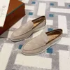 Loro piano topkwaliteit schoentopversie loro * piano suede slip op lp slip-on schoen platte bodem casual luie heren schoenen op si gevoel liefhebbers schoenen hoge kwaliteit