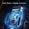 Smart Chip Leer Vlamloze Elektrische Dual Arc USB Aansteker Outdoor Winddicht Power Display Draagbare Plasma Puls Ontsteking Tool