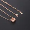 Pendant Necklaces Geometry Necklace On The Neck Kpop Women's Jewelry Rose Gold Color Pendants Choker Chains Wholesale Jewellery Gift N310