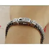 Chain S925 Sterling Silver Charm Bracelets Retro Totem Double Row Woven-Chain Pure Argentum Amulet Jewelry for Men Bangle 231204