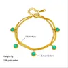 Nouveau bohème en acier inoxydable Double chaîne serpent os chaîne turquoise fleur pendentif collier Bracelet ensemble pour femmes fille bijoux