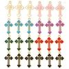 Charms 15st 25 14mm Fashion Cross Emalj Alloy Pendant Metal Charm för män Kvinnliga smycken Halsband Key Chain Making Accessories Gift