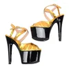 Sandals LAIJIANJINXIA 17CM/7Inch PU Upper Sexy Exotic Women Platform Fashion High Heels Pole Dancing Shoes 039