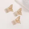 Hair Clips 1PC Elegant Fashion Butterfly Combs For Women Gold Color Insect Bride Headdress Jewelry Accessories Hairpins Headwear