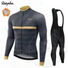 Conjuntos de camisa de ciclismo 2024 inverno conjunto de lã térmica roupas de ciclismo masculino raphaful jersey terno esporte equitação bicicleta roupas bib calças conjunto quente 231204