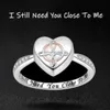 Love Heart Cremation Ash Rings Memorial Urn Ring Ashes Keepsake Jewelry Storlek 6-12 Jag behöver dig fortfarande nära Me221N