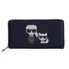 Women Pu Portfels torebki Karl Lagerfelds Wzór Dziewczęta długie portfele Kawaii Animal Fashion Monety Pockets Bags2391