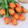 Kwiaty dekoracyjne Tulip sztuczny kwiat prawdziwy dotyk bukiet pu fałszywe na dekorację ślubną domową ceremonię dekoracji ogrodu