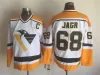 Pittsburgh Throwback Penguins Retro Hockey 68 Jaromir Jagr Jersey Vintage Classic CCM Black White Blue Yellow Team Color Embroidery for SPOR