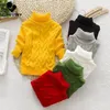 Set Bambini Bambini Solido Pullover Maglione Autunno Inverno Ragazzi Ragazze Dolcevita Maglioni lavorati a maglia Top Abbigliamento per 2 8T 231204