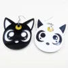 Dangle Earrings Cartoon Harajuku Anime Moon Black Cat Lovely Cosplay Drop Acrylic Jewelry for Women Fashion311o