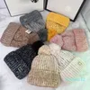 Wintermütze Herren Beanie Mütze Damen Herbst und Winter Kleiner Duftstil Neue warme Mode All-Match-Dreieck-Buchstaben-Strickmütze