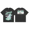 T-shirts pour hommes nouvelle mode T-shirts pour hommes femmes 50 styles couleur Hellstar Studios vert enfant tee-shirt imprimé hommes décontractés à manches courtes Street rap Top