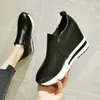 Height Increasing Shoes Silver Platform Shoes Hidden Heel Women Casual Platform Shoes Woman Sneakers Shoes for Women Height Increasing Wedges Shoes 231204