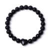 8mm hématite perles emmêlées pierre naturelle Rose Quartz topaze oeil de tigre Agate coeur Bracelet hommes femmes Yoga guérison équilibre Bracelet