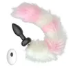 Anal Toys Fox Tail Vibrating Butt Plug Sex Remote Control Games Vibrator with 10 Modes Perfect for Cosplay Couples 231204