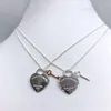 100% S925 Sterling Silver Heart & Key Pendant Trendy Necklaces Women Original Romance High-End Jewelry Valentine Gift H1221246m