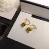 2023 Stile di moda Esclusivo orecchino a goccia liscio in oro 18 carati placcato a forma di parole per le donne canale regalo di gioielli da sposa ccity sx2c