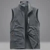 Gilets pour hommes Double face épaissir polaire hommes manteau décontracté gilet automne hiver streetwear mode mâle solide fermeture éclair chaud vestes sans manches