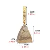 Evening Bags Triangle Shaped Arylic Women Evening Bags Rhinestones Day Clutch Gold Silver Black Color Party Wedding Handbags Bucket Purse 231204