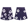 سراويل شورت للرجال 3D Foam Print Shorts Summer Summer Women's Pants غير الرسمي مصمم القطن الأزهار المصمم أبجديًا Size S-XL
