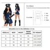 Sexy mulher policial uniforme traje halloween clubwear zíper roupa erótica cosplay carnaval fantasia vestido de festa y0903331i