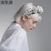 Headbands Fashion Gorgeous Hair Hoop Irregular Ice Block Transparent Hairband Crystal Sponge Headband Women Prom Catwalk Hair Accessories 231204