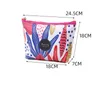 DHL50pcs Cosmetic Bags Leaf Printing Triangle Shaped PU Large Capacity Travel Multifunctional Storage Bag Mix Color