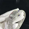 Orologio da polso di lusso da uomo alla moda Orologio sustom con diamanti color argento Moissanite