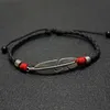 Anklets Simple Adjustable Handmade Leaf Woven Rope Lucky Foot Bracelet For Women Men Jewelry207w