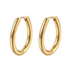 Hoop Earrings Stainless Steel Punk Hiphop Circle Earring For Women Men Party Jewelry Gift E1268