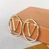 Stor storlek 44mm Fashion Gold Hoop örhängen för Lady Women Party Wedding Lovers Gift Engagement Smycken med Box249H