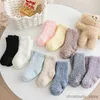 Kids Socks Kids Socks Thick Cold Winter Socks Super Warm Students Children Snow Socks Baby Christmas Gifts Coral Fleece Non-slip 0-5Y Socks R231204