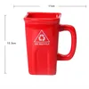 Water Bottles Funny Style Ceramic Mug Trash Can Shape Cup Creative Coffee Milk Large Capacity with Shove Gift 231204