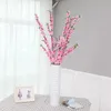 Dekoracyjne kwiaty wieńce sztuczny kwiat jedwabny jedwab brzoskwiniowy gałąź wiśni pokój domowy domek świąteczny