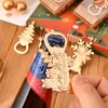 Christmas Decorative Bottle Opener Cartoon Christmas Tree Snowman Metal Party Gift Openers Kitchen Bar Tools