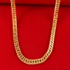 Mens Heavy 18k Yellow Gold Filled Cuban Link Chain Necklace 20in - Solid166f