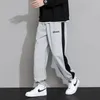 Spring Loose Drawstring Pants Straight Gym Mens Sweatpants Cargo Pants Mens Joggers Running Sports Casual Hip-Hop Stretch Pants Outdoor Streetwear Men Trousers 4XL