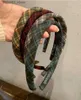 Headwear Hair Accessories Retro Fabric Plaid Fine Edge Headband Fashion Hair Accessories For Women Trend Casual Haiand Hair Band Hoop Girl Headwear New Q231204