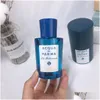 Fragrance Womens Blue Mediterranean Villus Rhodotora California Laurel per EDT 75 ml för män använder sprayman för att skapa varaktiga drop deli dhijc