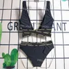 Kadınlar V Boyun Bikini Plajı Siyah İki Parça Mayo Tasarımcısı Mayo Bikini Kadın Mayo Mayo Takım Seksi Yaz Bayanlar Bikini