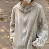 Vestes pour femmes japonais rétro à capuche protection solaire veste d'été mince casual lâche haute rue hommes pardessus vêtements masculins