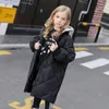 Manteau en duvet pour filles, veste d'hiver en coton, longue longueur aux genoux pour enfants, coréen 2023, 231204