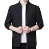 Men's Jackets Men Jacket Casual Slim Fit Stand Collar Suit With Zipper Cardigan Business Pockets For Spring Fall