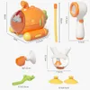 Bath Toys Baby Bath Shower Head Cartoon Carrot Electric Water Pump Justerbar Sprinkler Baby Bathtub Spray Water Toy For Toddler Gift 231204