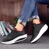 Height Increasing Shoes LIN KING Spring Autumn Wedges Ladies Casual Height Increase Shoes Big Size Women Lace Up Platform Swing Shoes Chaussure Femme 231204